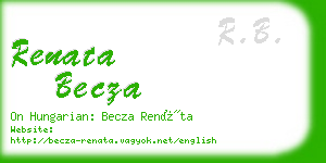 renata becza business card